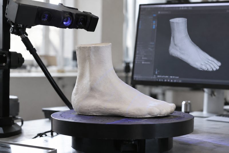 石膏足型の3Dスキャン
